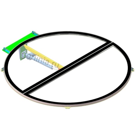 Круглый стеклянный люк с актуатором подъемом створки на винтовую лестницу винного погреба 3 модель с закрытой створкой