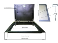 Напольный люк Стелс-У 900х1900п уголок утепленный схемы